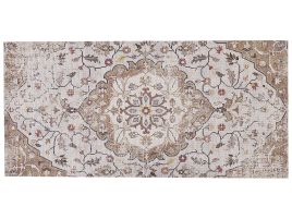 Area Rug 80x150cm Beige and Brown