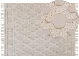 Cotton Area Rug 160x230cm Beige