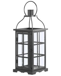 Iron Candle Lantern 52 cm Black CLARA