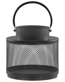 Metal Candle Lantern 24 cm Black YAMDENA