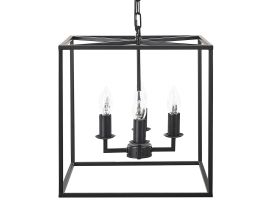 Metal 4 Light Pendant Lamp Black WANCHET