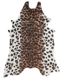 Faux Cowhide Area Rug with Spots 130x170cm Brown and White