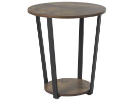 Side Table Dark Wood with Black ORICK