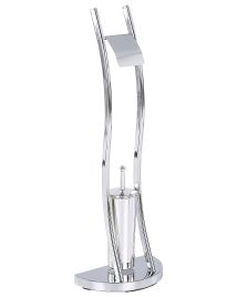 Freestanding Toilet Paper and Brush Holder Silver SOACHA