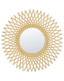 Rattan Sunburst Wall Mirror 60cm Natural