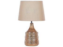 Ceramic Table Lamp Golden Brown WARI
