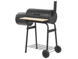 Charcoal BBQ Grill and Smoker Black SATAH
