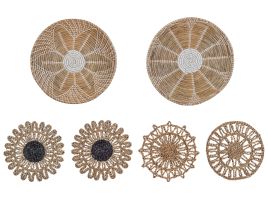 Set of 6 Seagrass Wall Decor Natural PINTANO