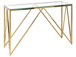 Glass Top Console Table Gold WESO