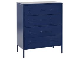 RIPON Blue Chest of Drawers - Medium-sized, 4 Drawers