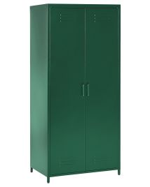 2 Door Metal Storage Cabinet Green VARNA