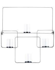Metal Wall Candle Holder 65cm Black