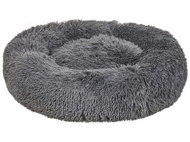 Faux Fur Pet Bed Ã¸ 80 cm Dark Grey KULU