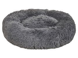 Faux Fur Pet Bed Ã¸ 60 cm Dark Grey KULU