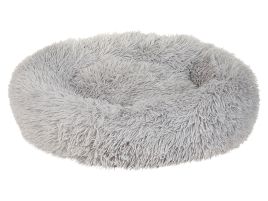 Faux Fur Pet Bed Ã¸ 60 cm Light Grey KULU