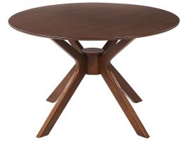 Round Dining Table âŒ€ 120 cm Dark Wood TYMIS