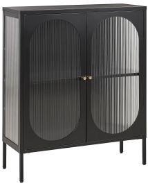 Steel Display Cabinet Black SARRE
