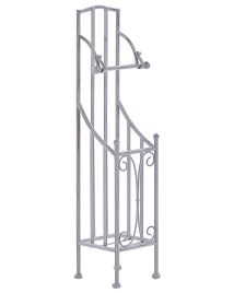 Freestanding Metal Toilet Paper Holder Grey BRISA