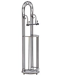 Freestanding Metal Toilet Paper Holder Black TEMUCO