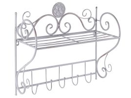 Metal Bathroom Wall Shelf Grey OSORNO