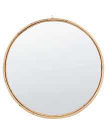 Rattan Round Wall Mirror 60cm Natural