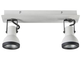 2 Light Spotlight Metal Bar White and Black BARO