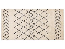 Area Rug 80x150 Beige and Black