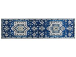 Runner Rug 80x300cm Blue and Beige