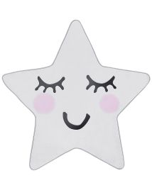 Kids Rug Star Print 120x120cm White