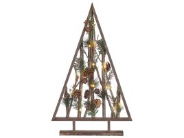 Decorative Figurine Christmas Tree LED Dark Wood SVIDAL
