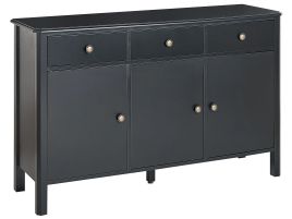 3 Door Sideboard Black OLATE