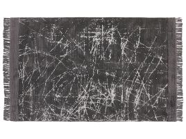 Viscose Area Rug 140x200cm Dark Grey