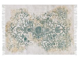 Vintage Area Rug 140x200cm Beige and Green