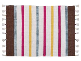 Cotton Area Rug 140x200cm Multicolour