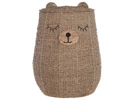 Seagrass Wicker Bear Basket Natural