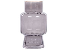 Glass Flower Vase 26 Grey MEGALO