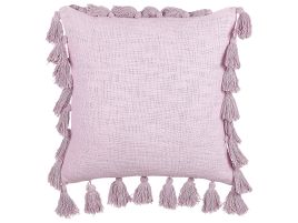 Cotton Cushion with Tassels 45x45cm Pink