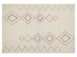 Cotton Area Rug 140x200cm Beige