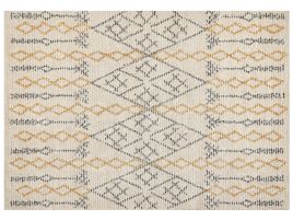 Cotton Area Rug 160x230cm Beige and Yellow