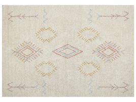 Cotton Area Rug 160x230cm Beige