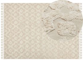 Cotton Area Rug 160x230cm Beige