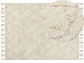 Cotton Area Rug 160x230cm Beige