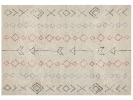 Cotton Area Rug 160x230cm Beige