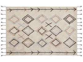 Cotton Area Rug 160x230cm Beige