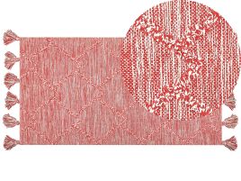 Cotton Area Rug 80x150cm Red