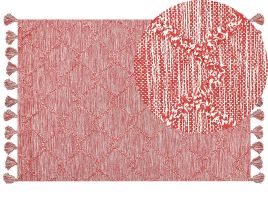 Cotton Area Rug 160x230cm Red