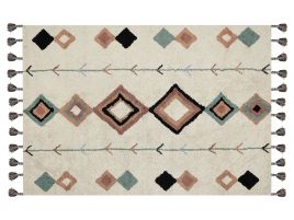 Cotton Area Rug 140x200cm Multicolour