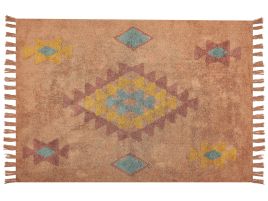Cotton Area Rug 160x230cm Orange