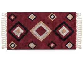 Cotton Area Rug 80x150cm Red