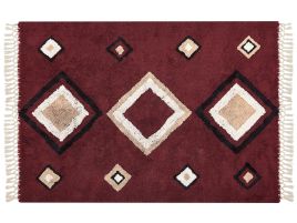 Cotton Area Rug 160x230cm Red